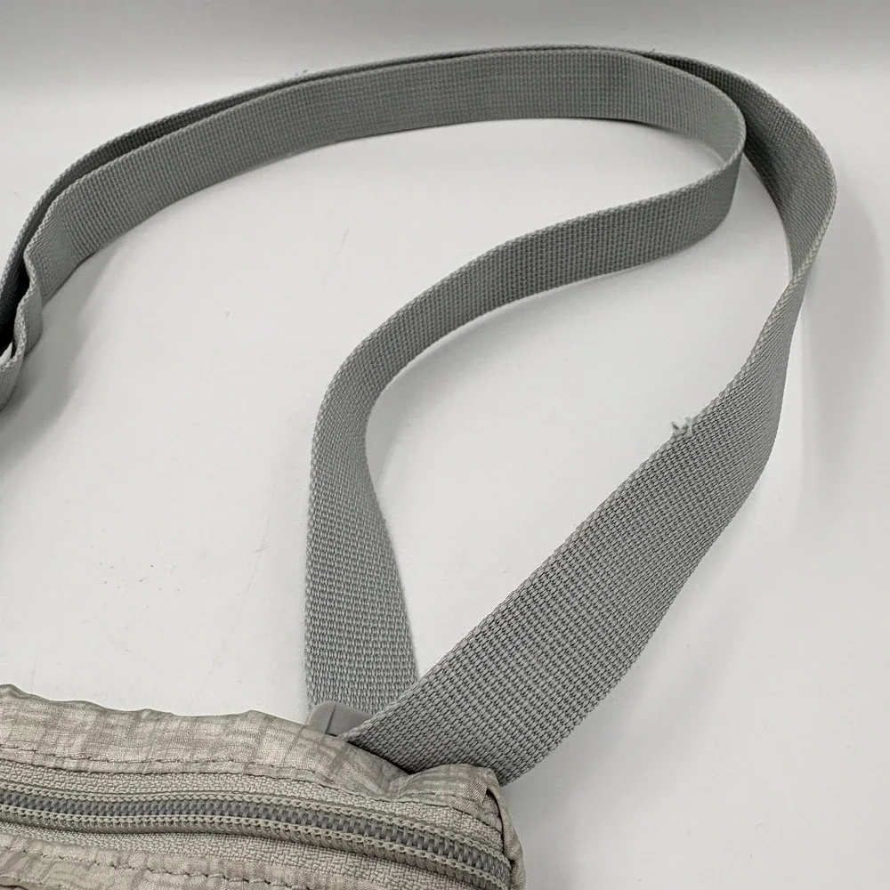 Eddie Bauer Crossbody Bag‎ Womens Small Gray Polyester Multi Zip Travel Purse